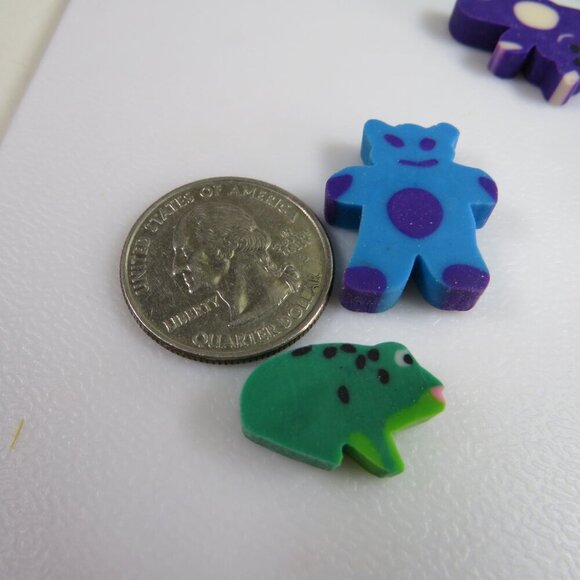 Easter Egg Filler: Small Erasers (24 items) Bears, Frogs & Dinosaurs etc. - Picture 3 of 4